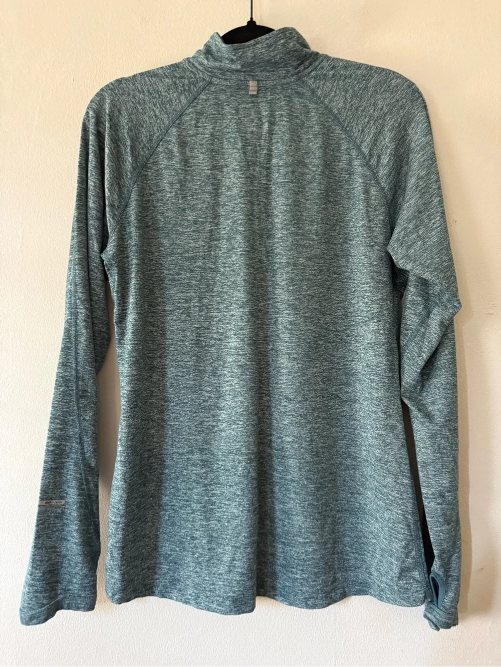 Nike Running Dri-FIT Women’s Heather Teal 1/2 Zip Long Sleeve Top Size Large